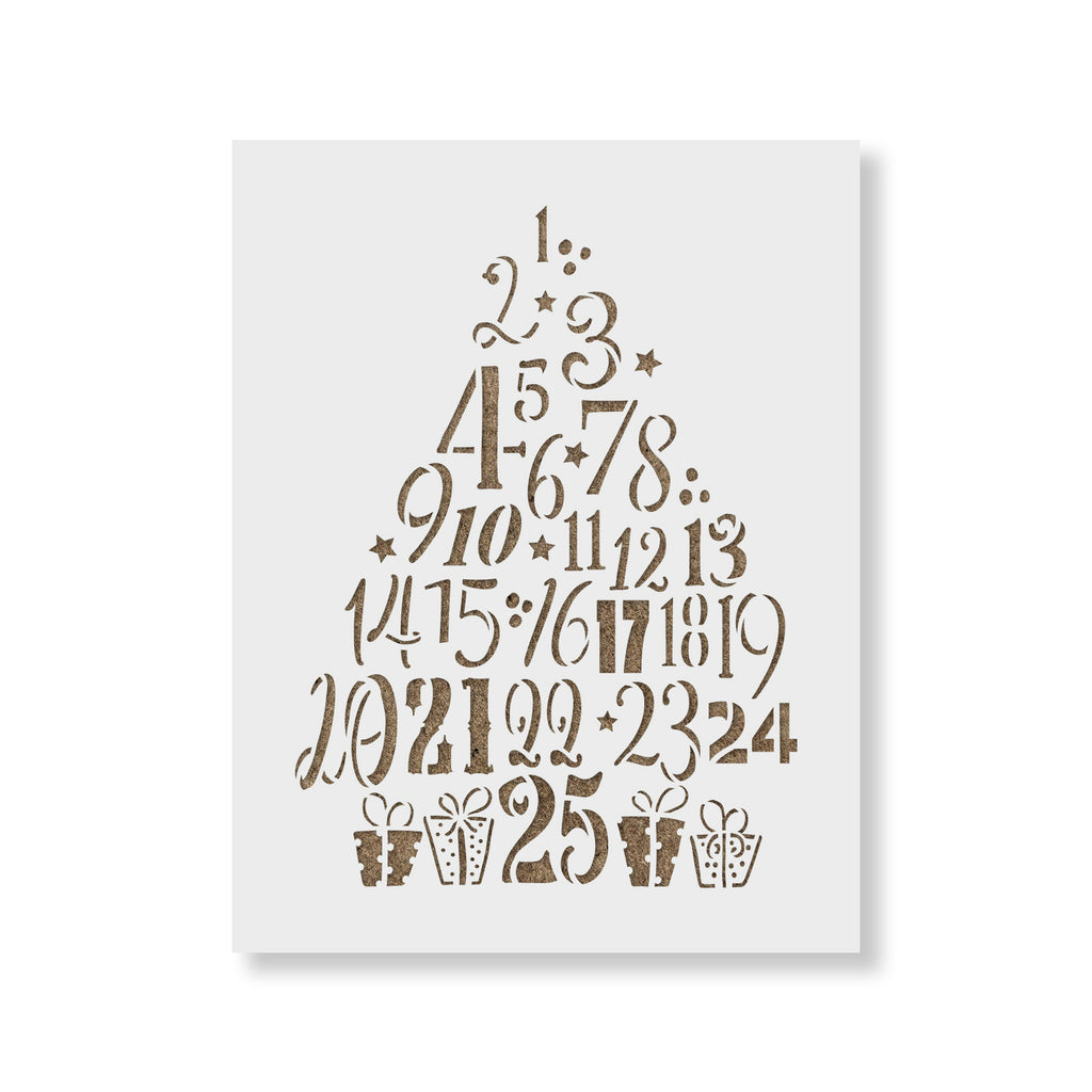 Advent Calendar Tree Stencil