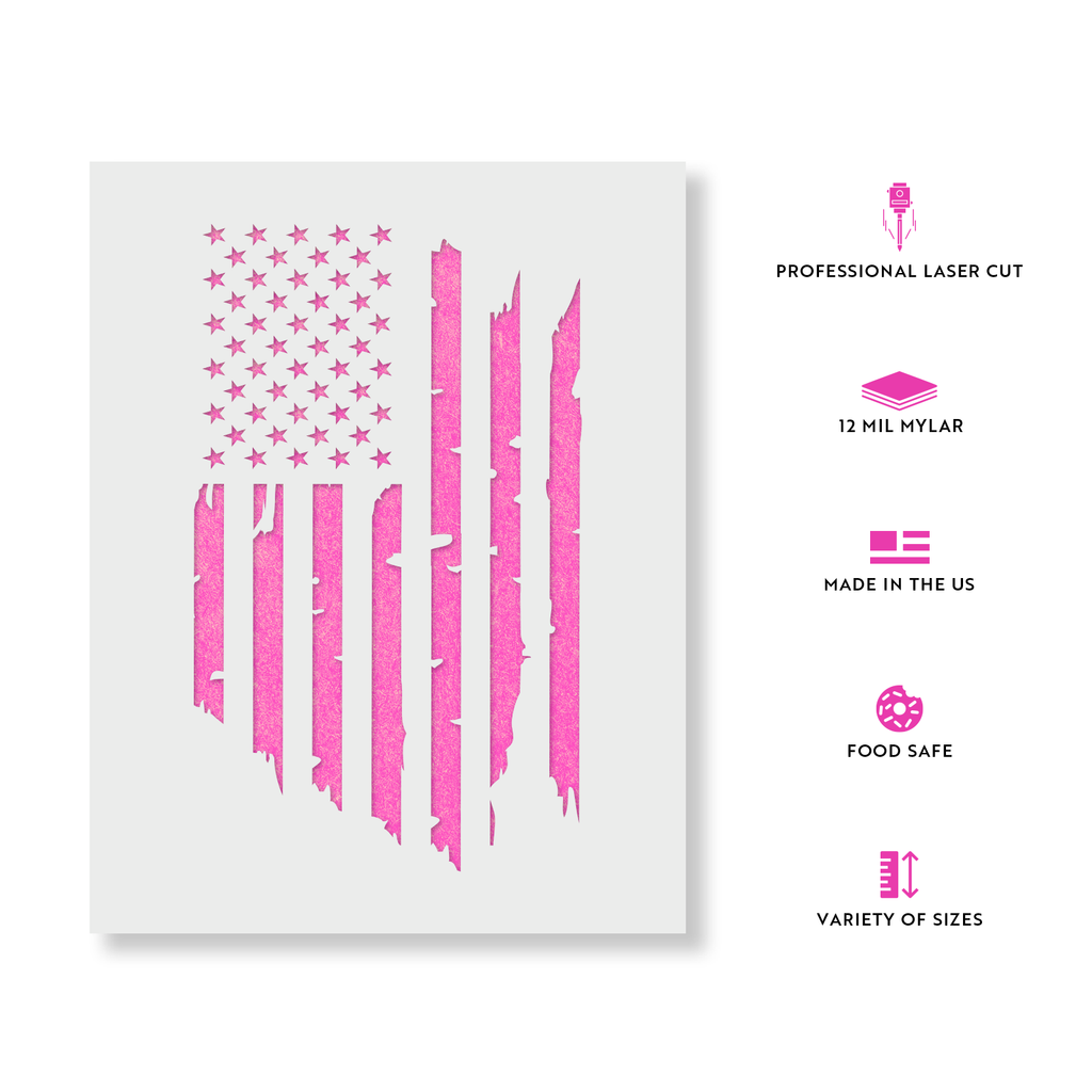 American Flag Distressed Stencils - Stencil Revolution