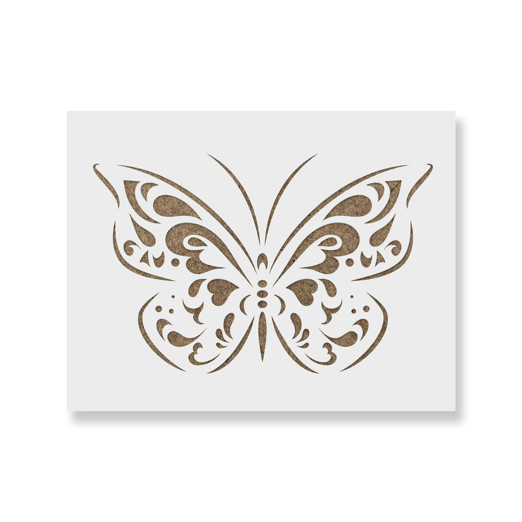 Detailed Butterfly Allover Wall Stencil