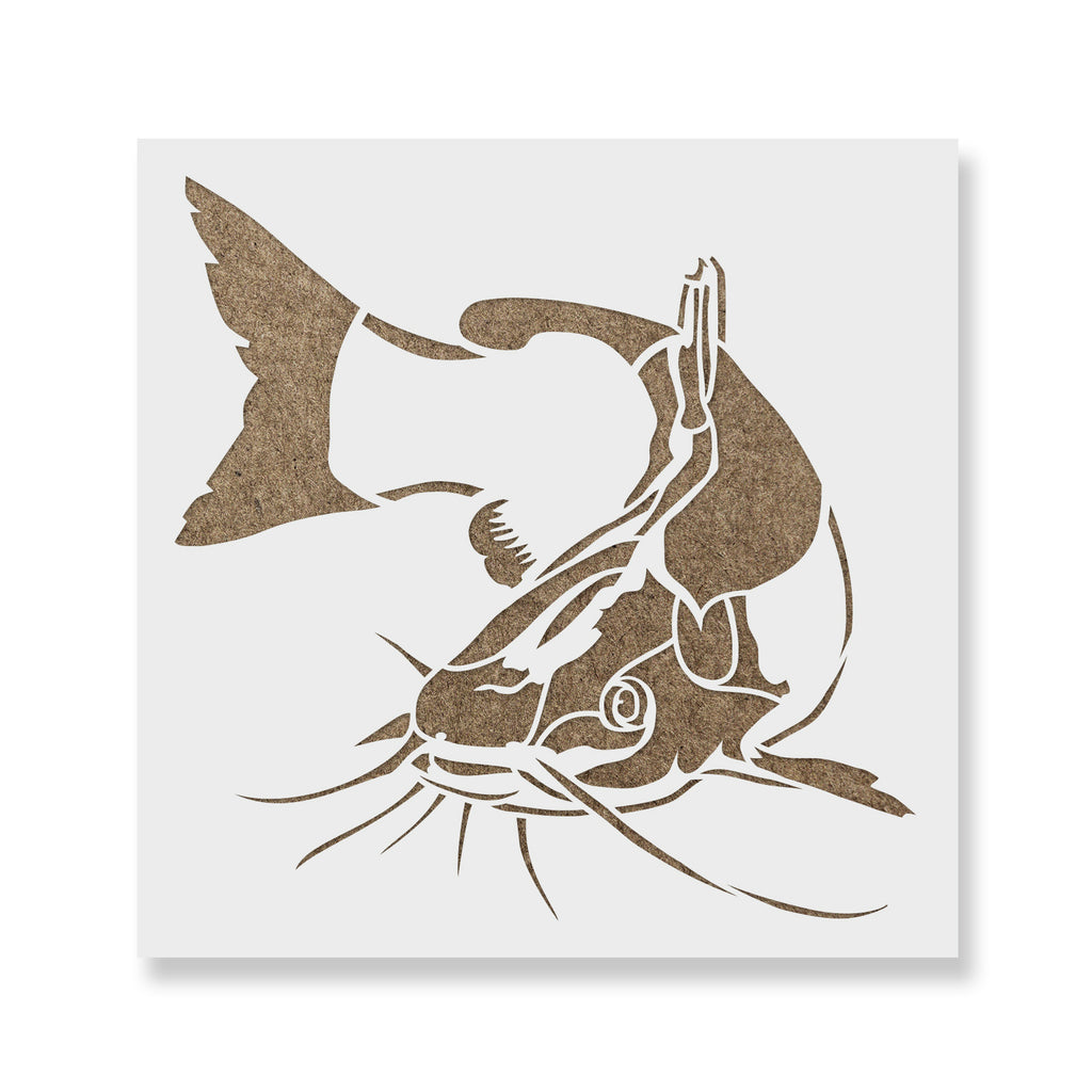 CATFISH CAT FISH Fishing 8.5 x 11 Custom Stencil FAST FREE SHIPPING  $12.93 - PicClick