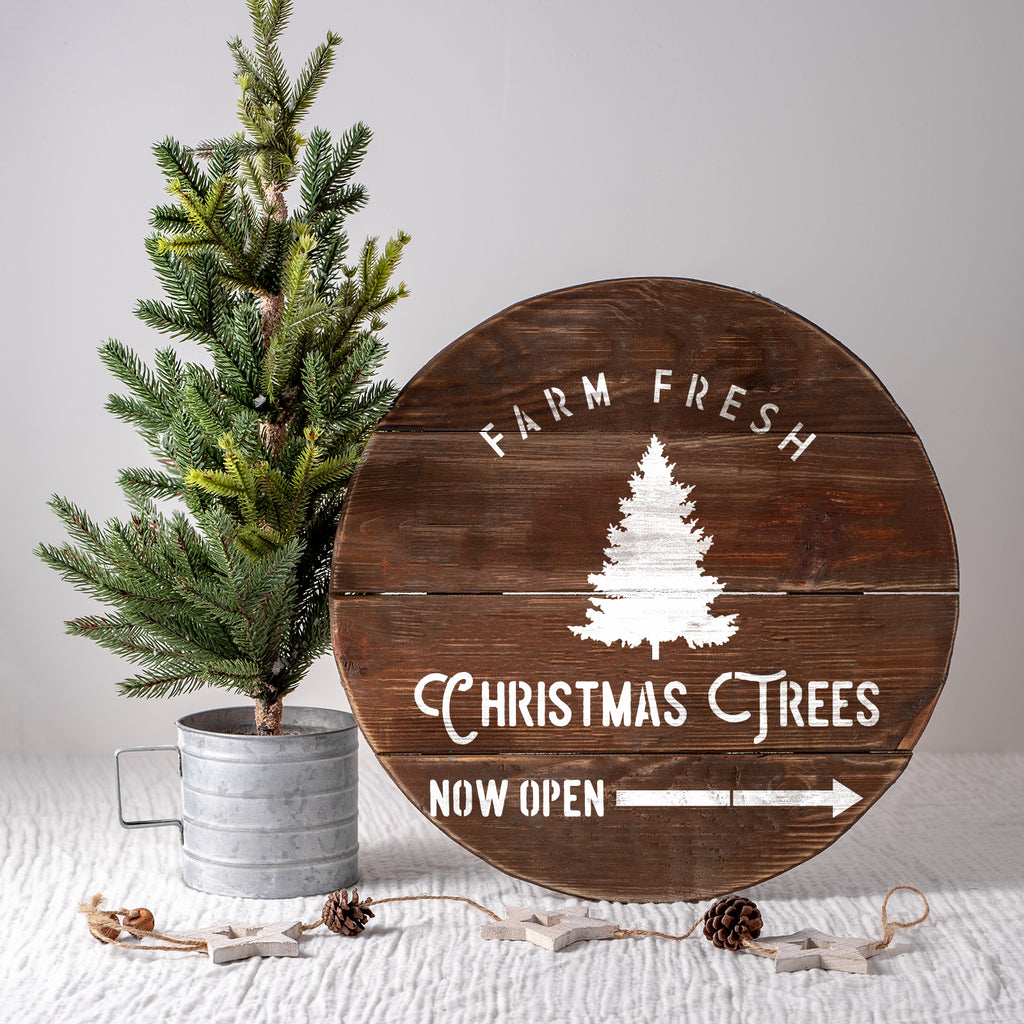 Farm Fresh Christmas Trees by StudioR12  Winter Farm Word Stencil - R –  StudioR12 Stencils