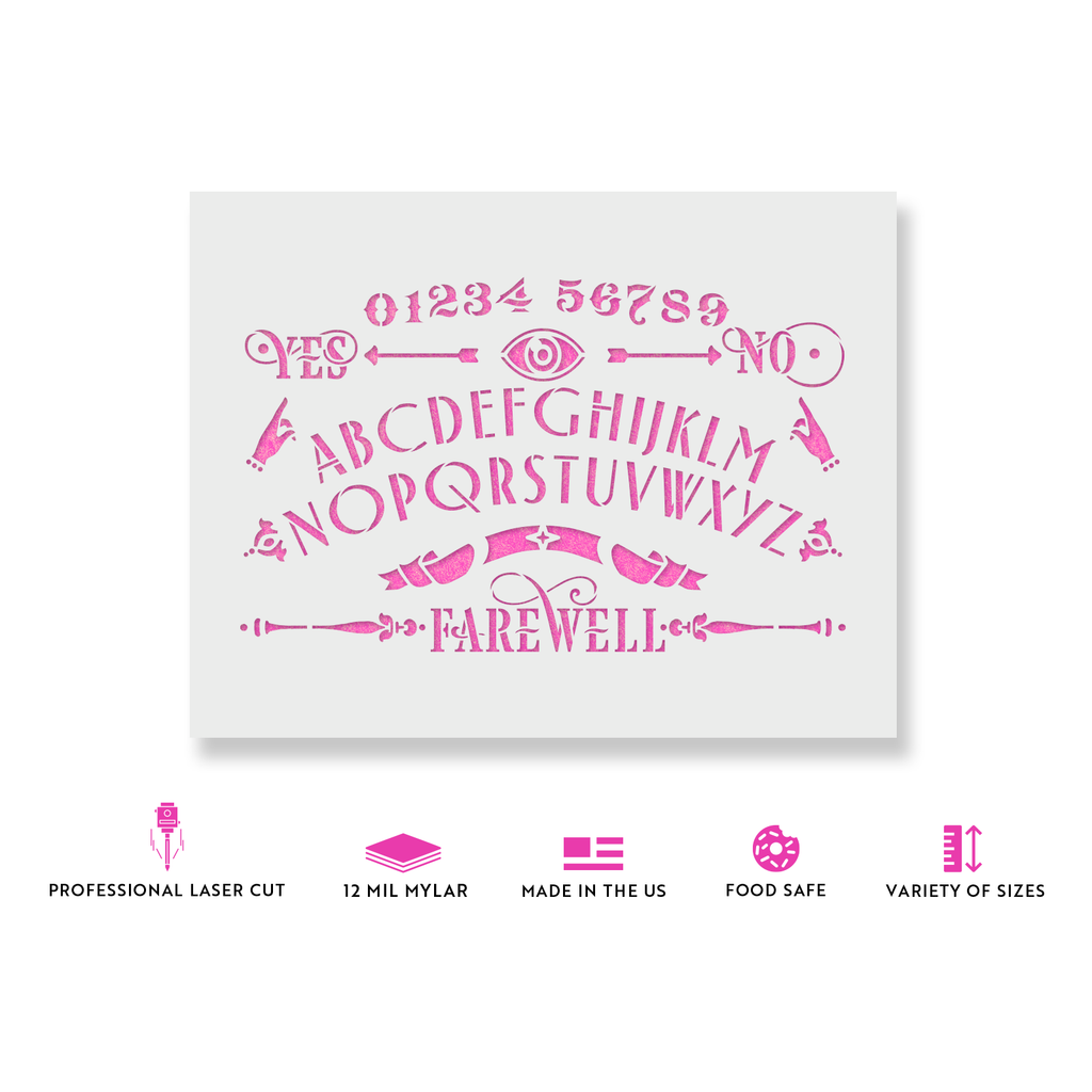  Stencil Stop Ouija Board Template Stencil - Reusable