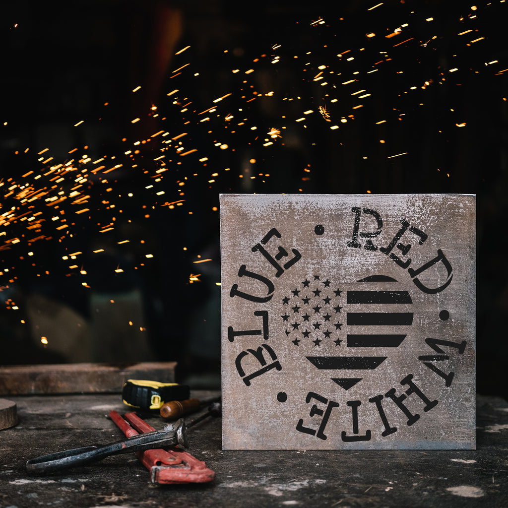 American Flag Distressed Stencils - Stencil Revolution