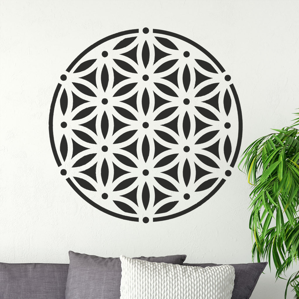 Mandala Stencil - Flower Of Life Stencil - Mandala-style Stencil - Flower  Of Life Design- Wall Stencil - Geometric Design