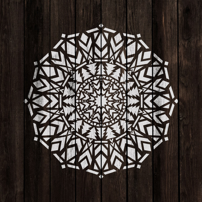 Abeto Mandala Stencil