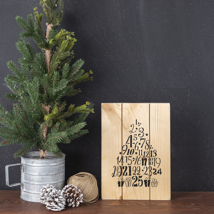 Advent Calendar Tree Stencil