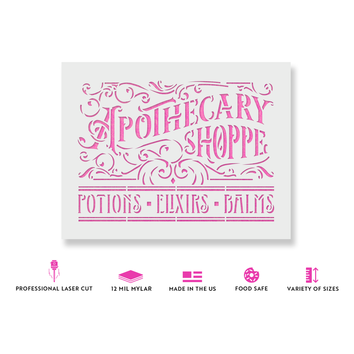 Apothecary Shoppe Stencil