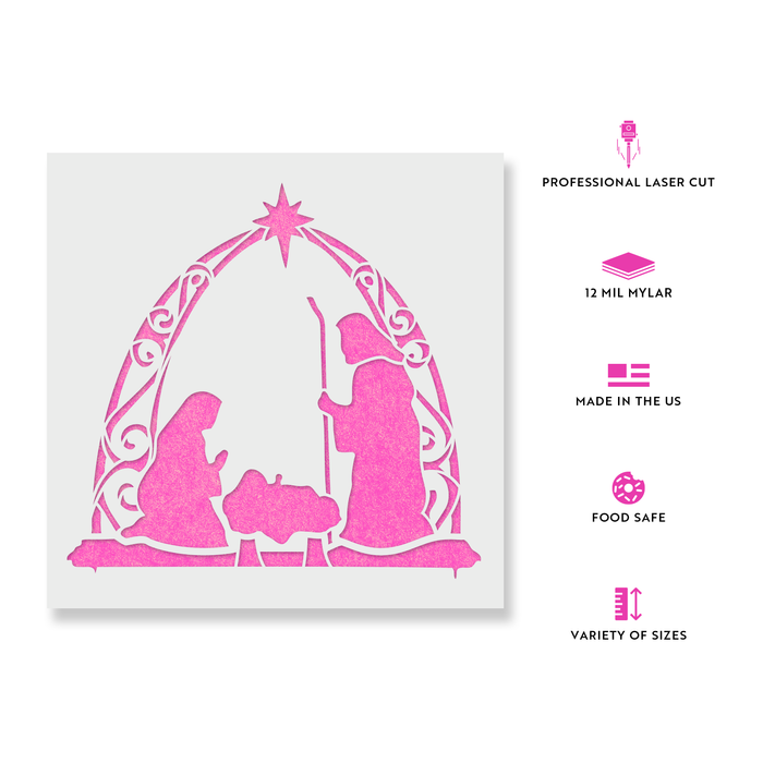 Arch Nativity Stencil