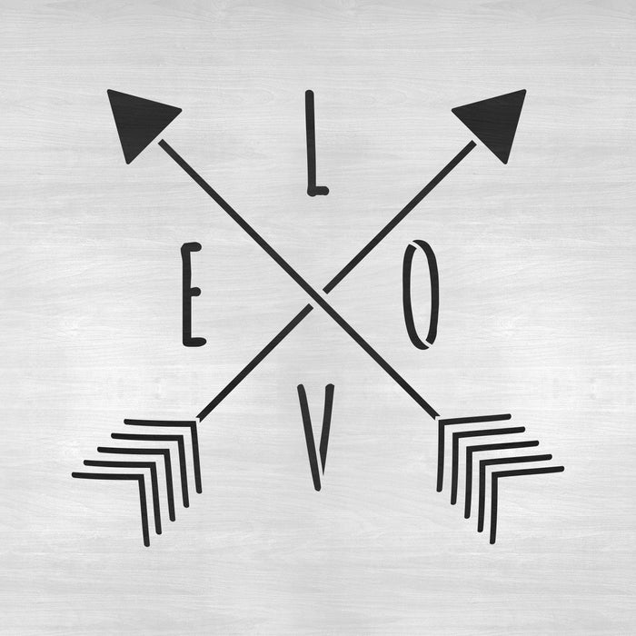 Arrow Love Stencil