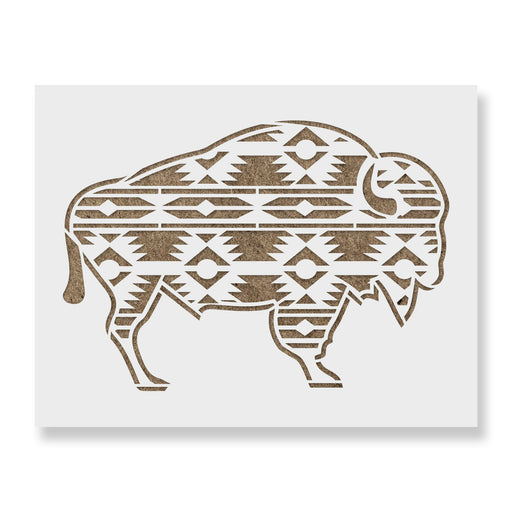 Aztec Buffalo Stencil