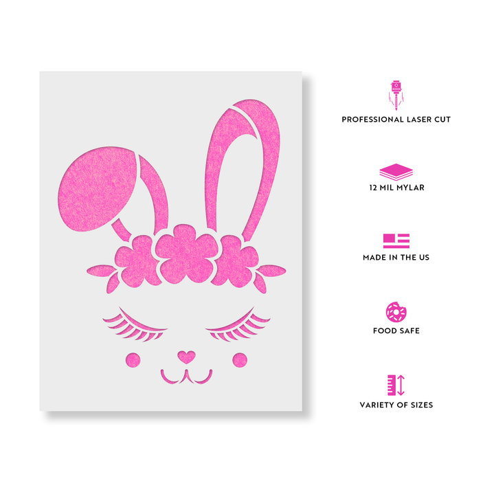 Baby Bunny Head Stencil