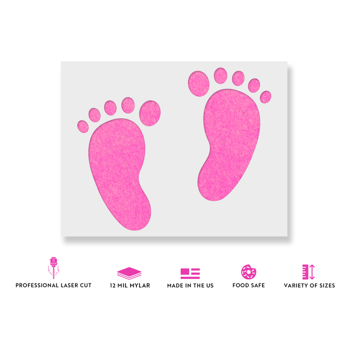 Baby Feet Baby Shower Stencil