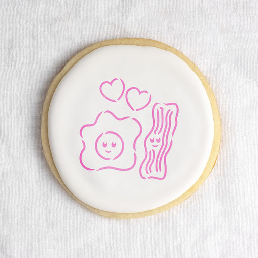 Bacon And Eggs Cookie Stencil