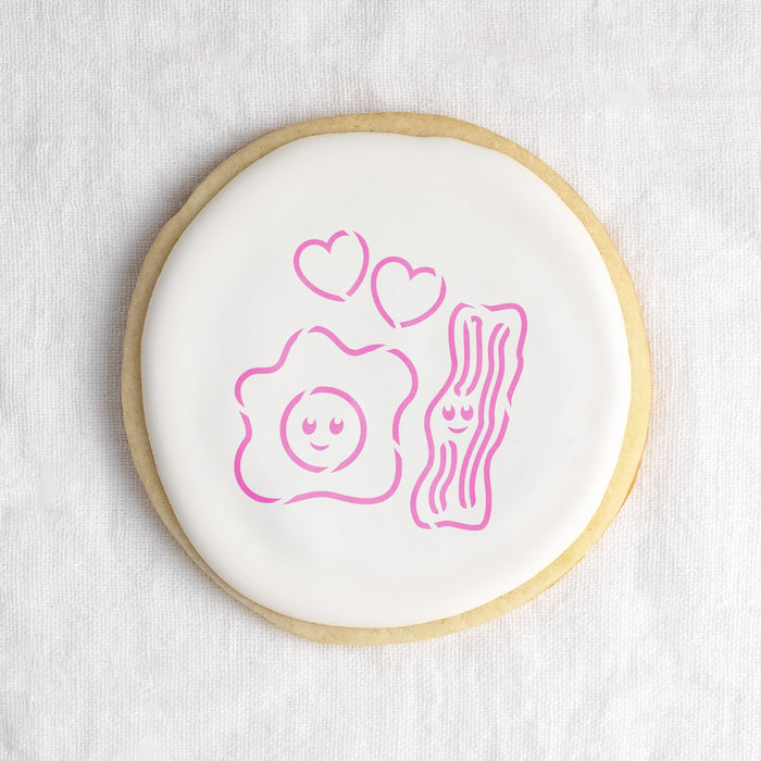 Bacon And Eggs Cookie Stencil