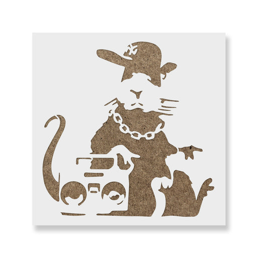 Banksy Hip Hop Rat Stencil