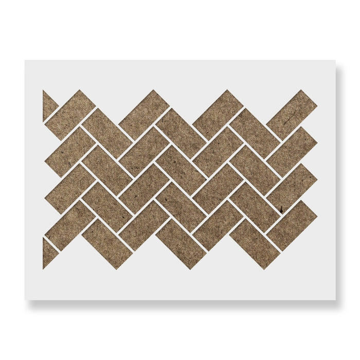 Basic Brick Angle Pattern Wall Stencil