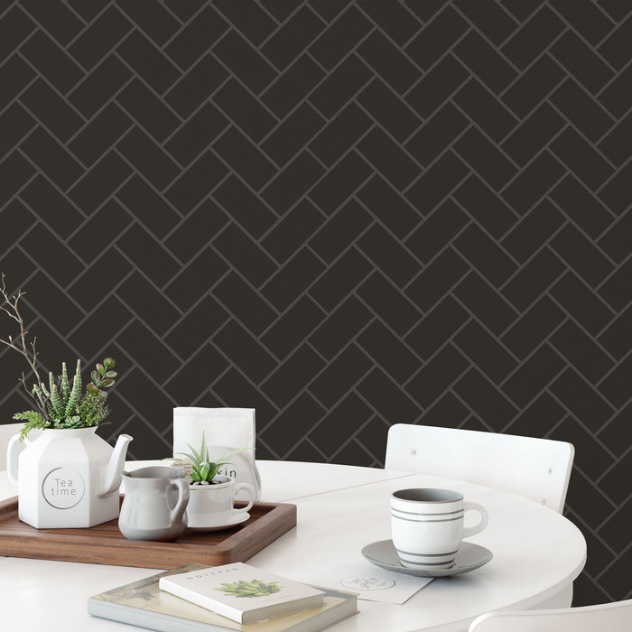 Basic Brick Angle Pattern Wall Stencil