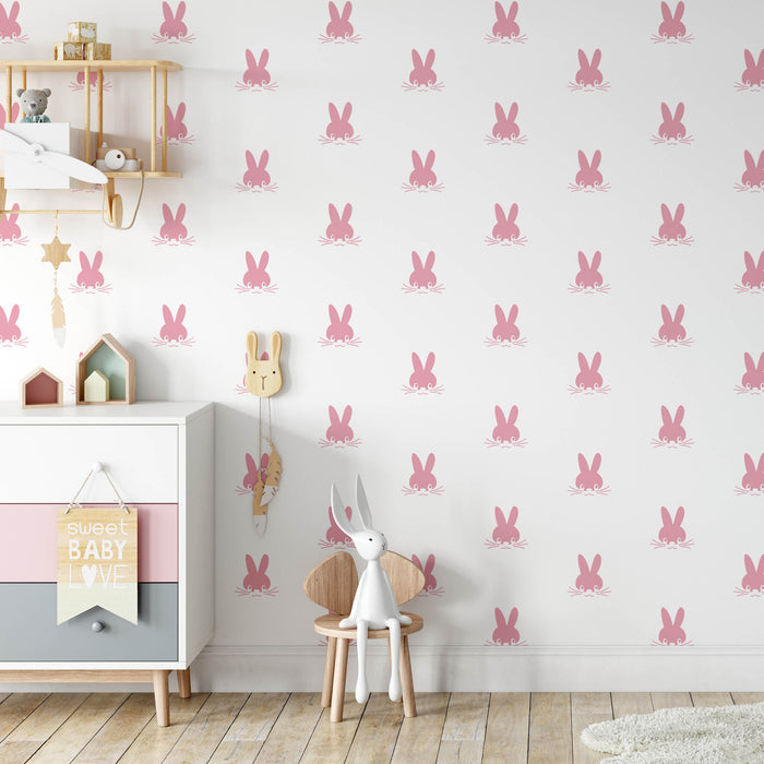 Bunny Pattern Wall Stencil