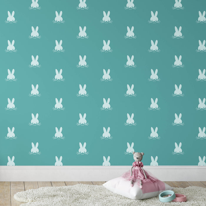 Bunny Pattern Wall Stencil