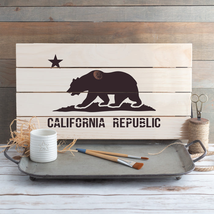 California Flag Stencil