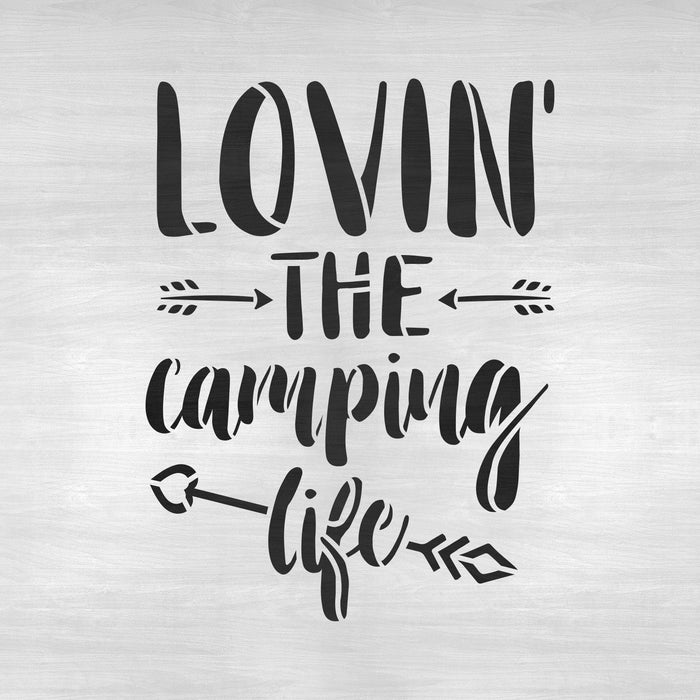 Camping Life Stencil