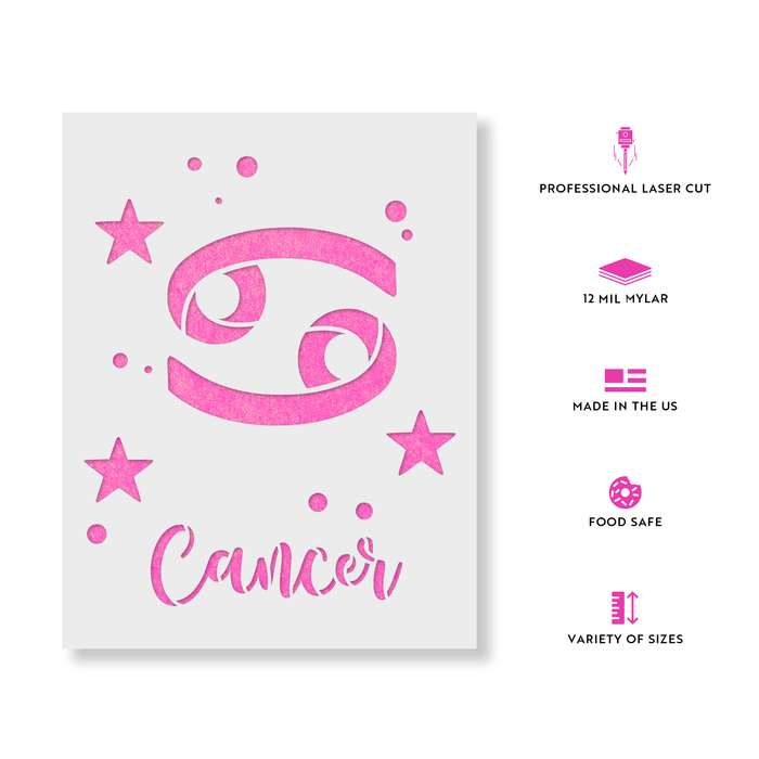 Cancer Zodiac Symbol Stencil