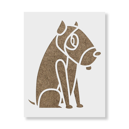 Cartoon Bull Terrier Stencil