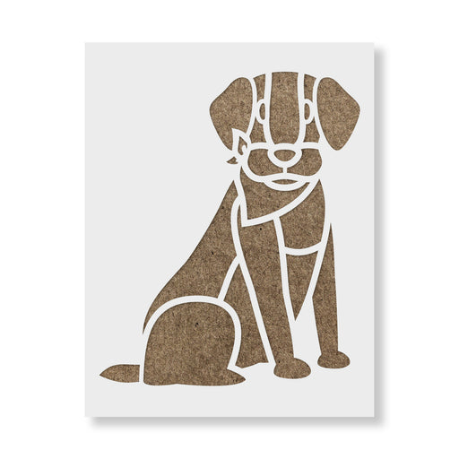 Cartoon Labrador Retriever Stencil