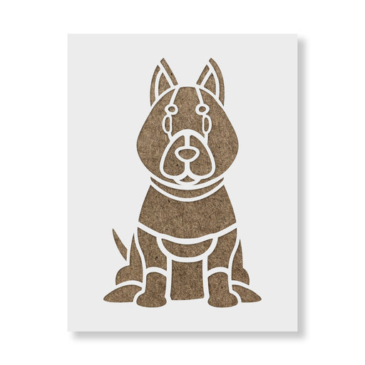 Cartoon Pit Bull Stencil