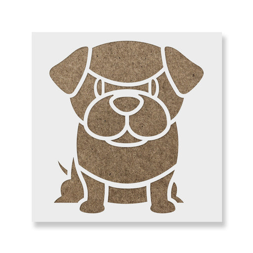 Cartoon Pug Stencil