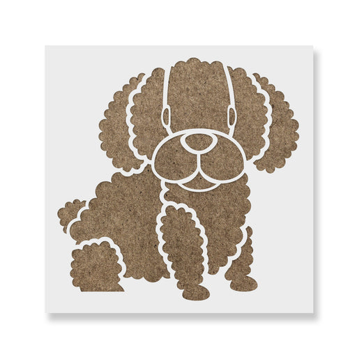 Cartoon Toy Poodle Stencil