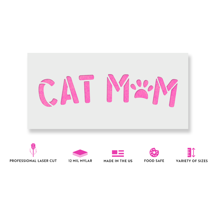 Cat Mom Stencil