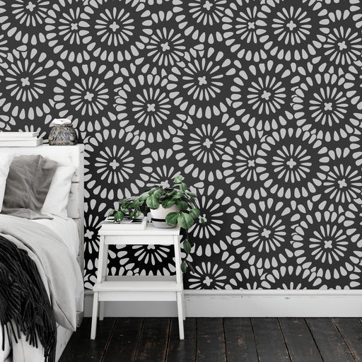 Chamomile Burst Pattern Wall Stencil