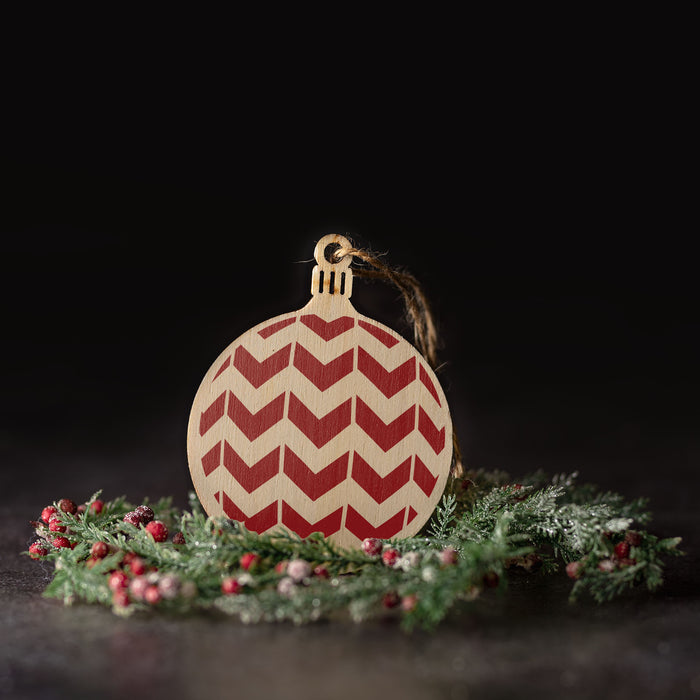 Chevron Christmas Ornament Stencil