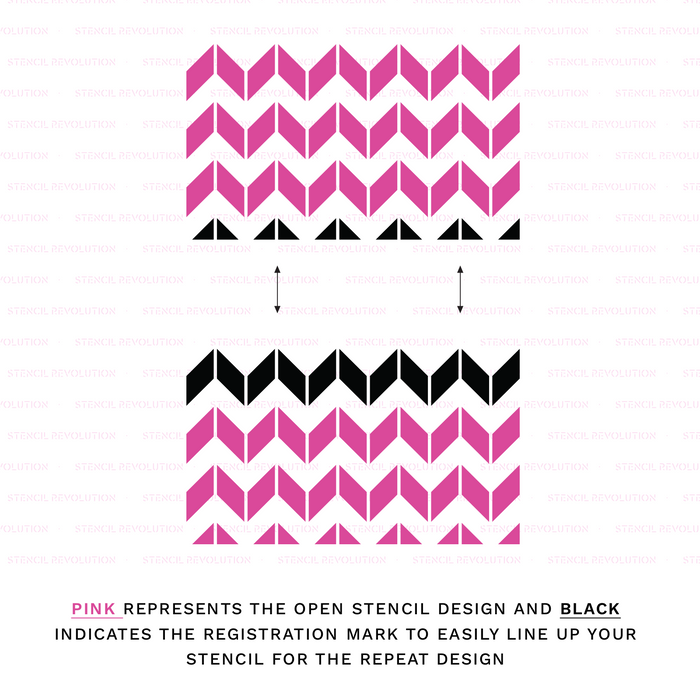 Chevron Horizontal Stencil