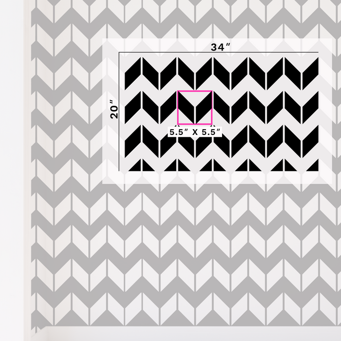 Chevron Horizontal Stencil