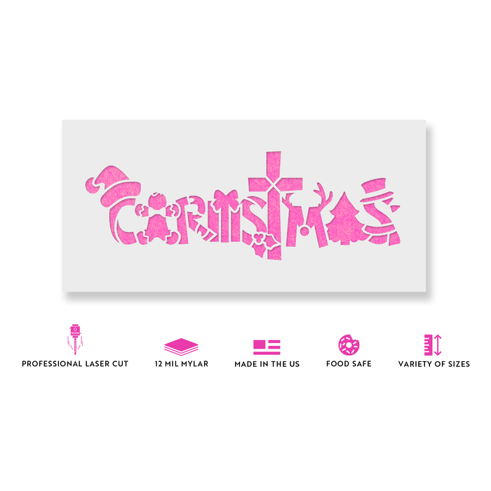 Christmas Letters Stencil