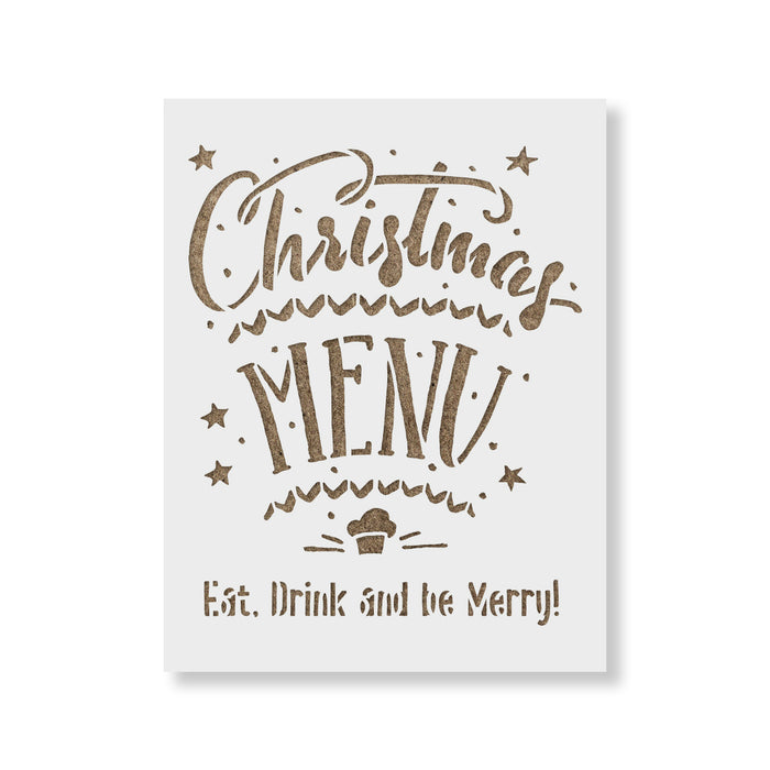 Christmas Menu Stencil