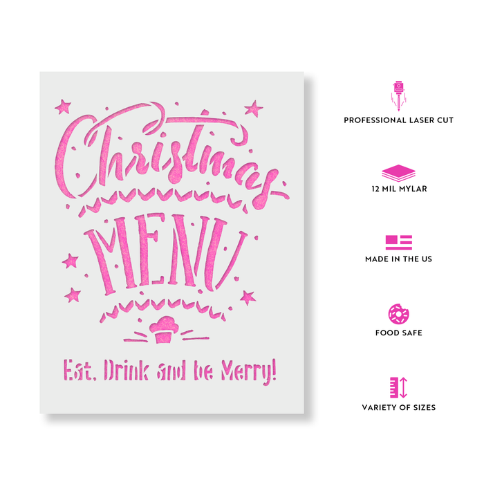 Christmas Menu Stencil