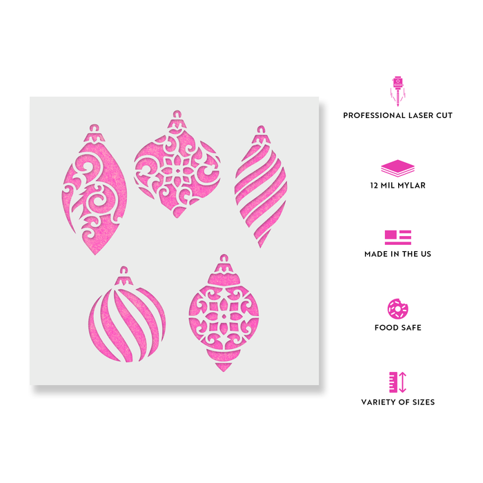 Christmas Ornaments Stencil