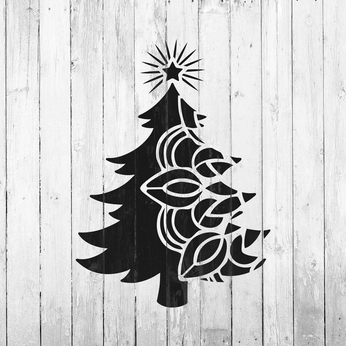 Christmas Tree Mandala Stencil