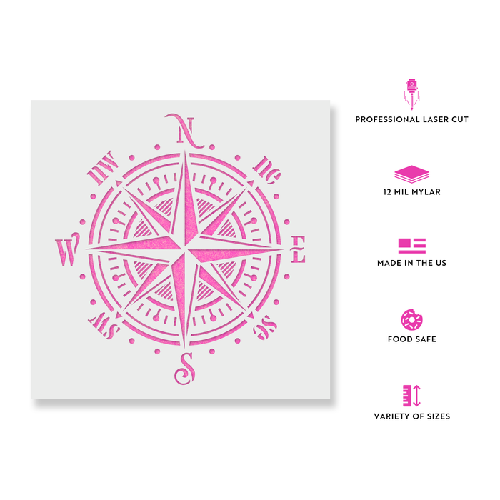 Compass Rose Stencil