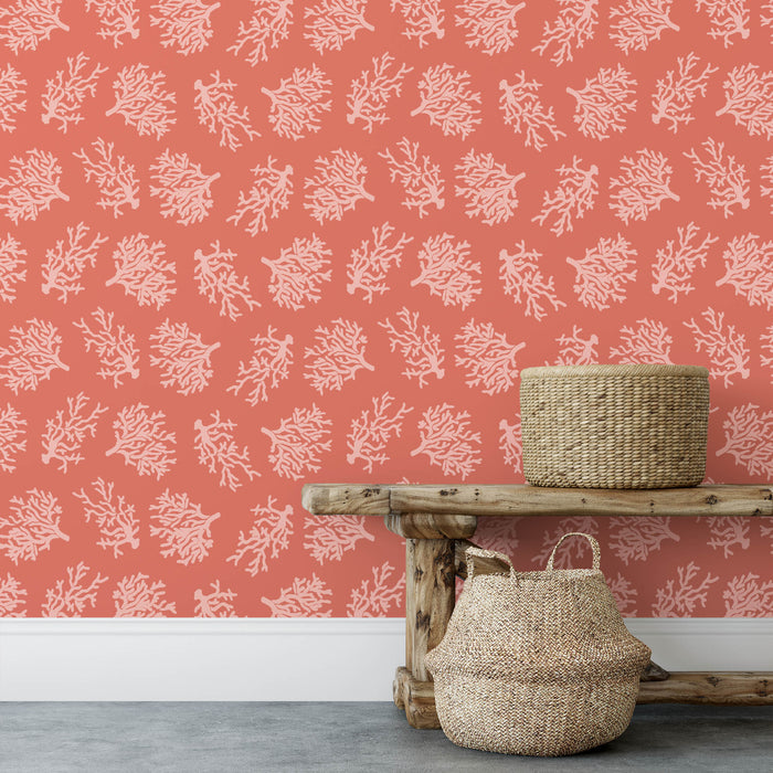 Coral Pattern Wall Stencil