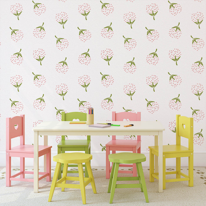 Cotton Pattern Wall Stencil