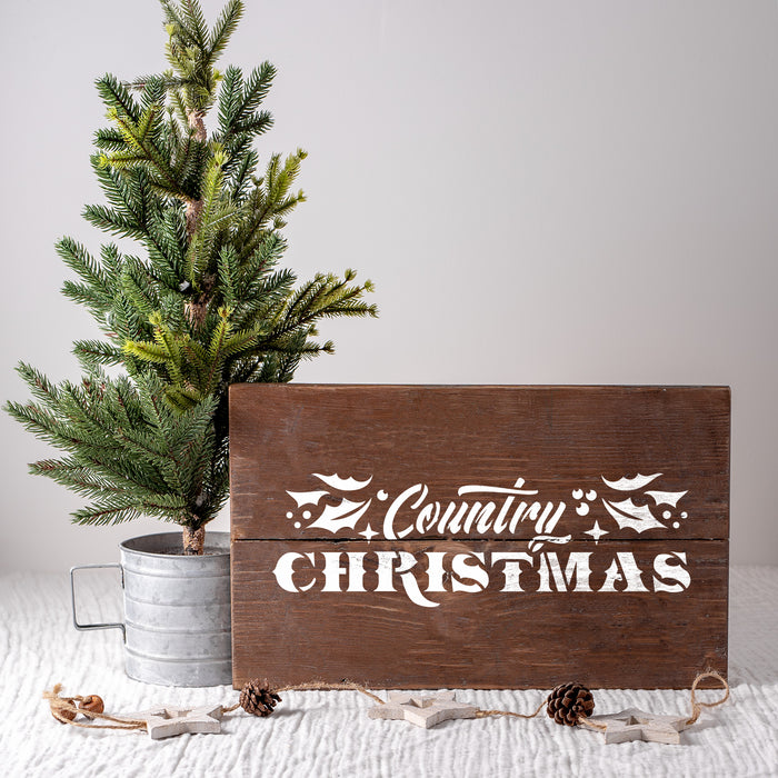 Country Christmas Stencil