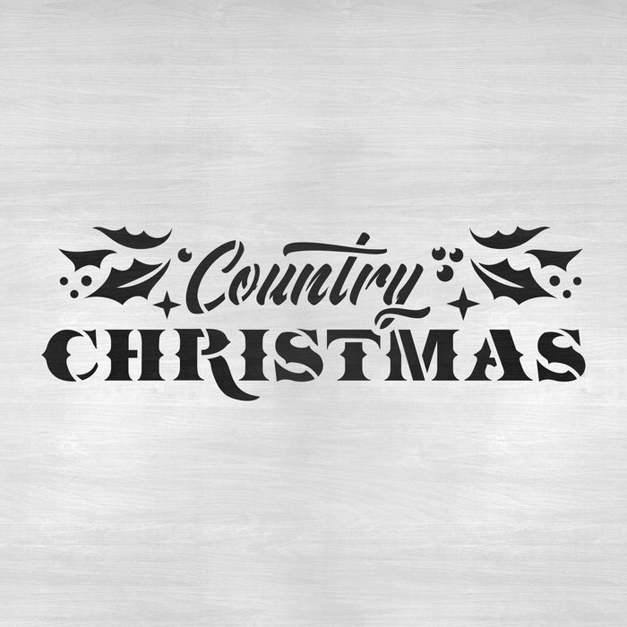 Country Christmas Stencil