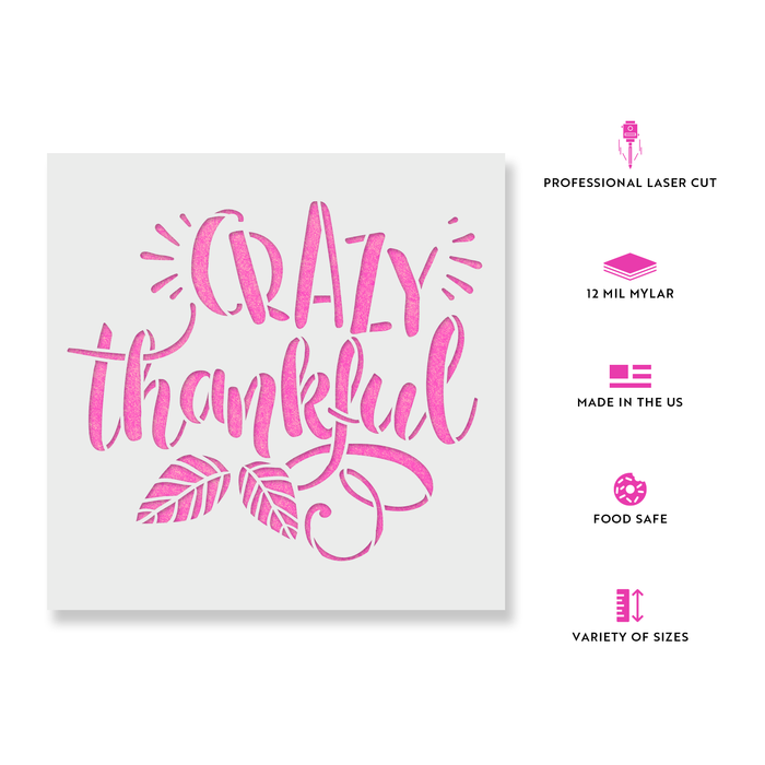 Crazy Thankful Stencil