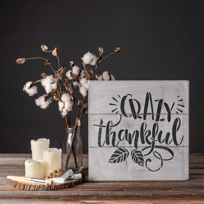 Crazy Thankful Stencil