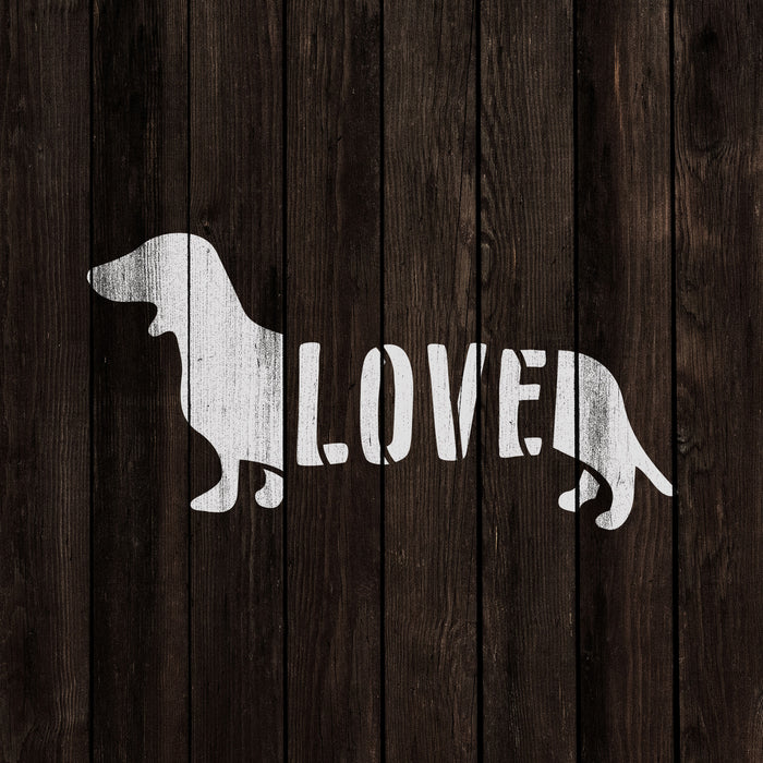 Dachshund Dog Love Stencil