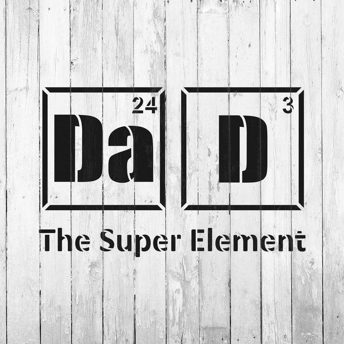 Dad Element Science Stencil